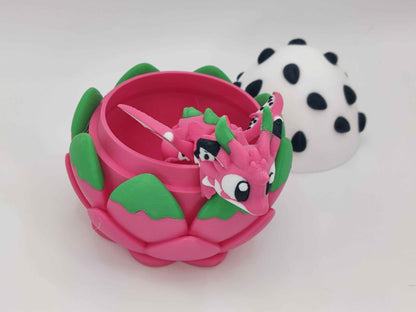 Dragonfruit Egg with Baby Dragon – 3D Printed Collectible Toy - ToyForge 3D