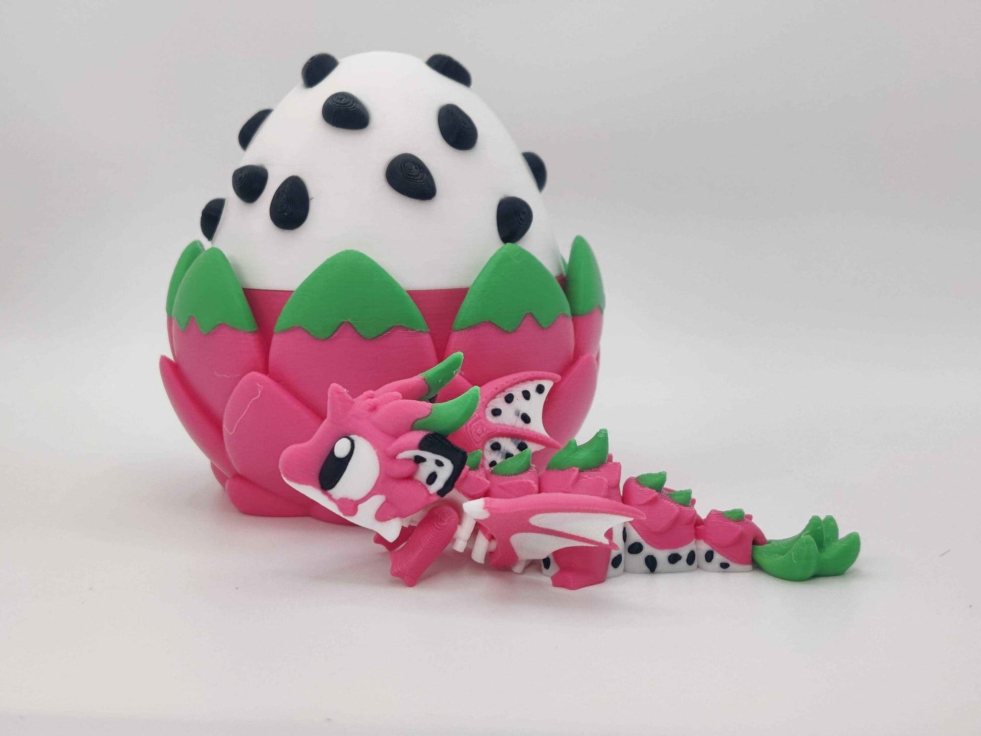 Dragonfruit Egg with Baby Dragon – 3D Printed Collectible Toy - ToyForge 3D