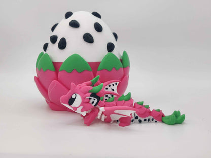 Dragonfruit Egg with Baby Dragon – 3D Printed Collectible Toy - ToyForge 3D