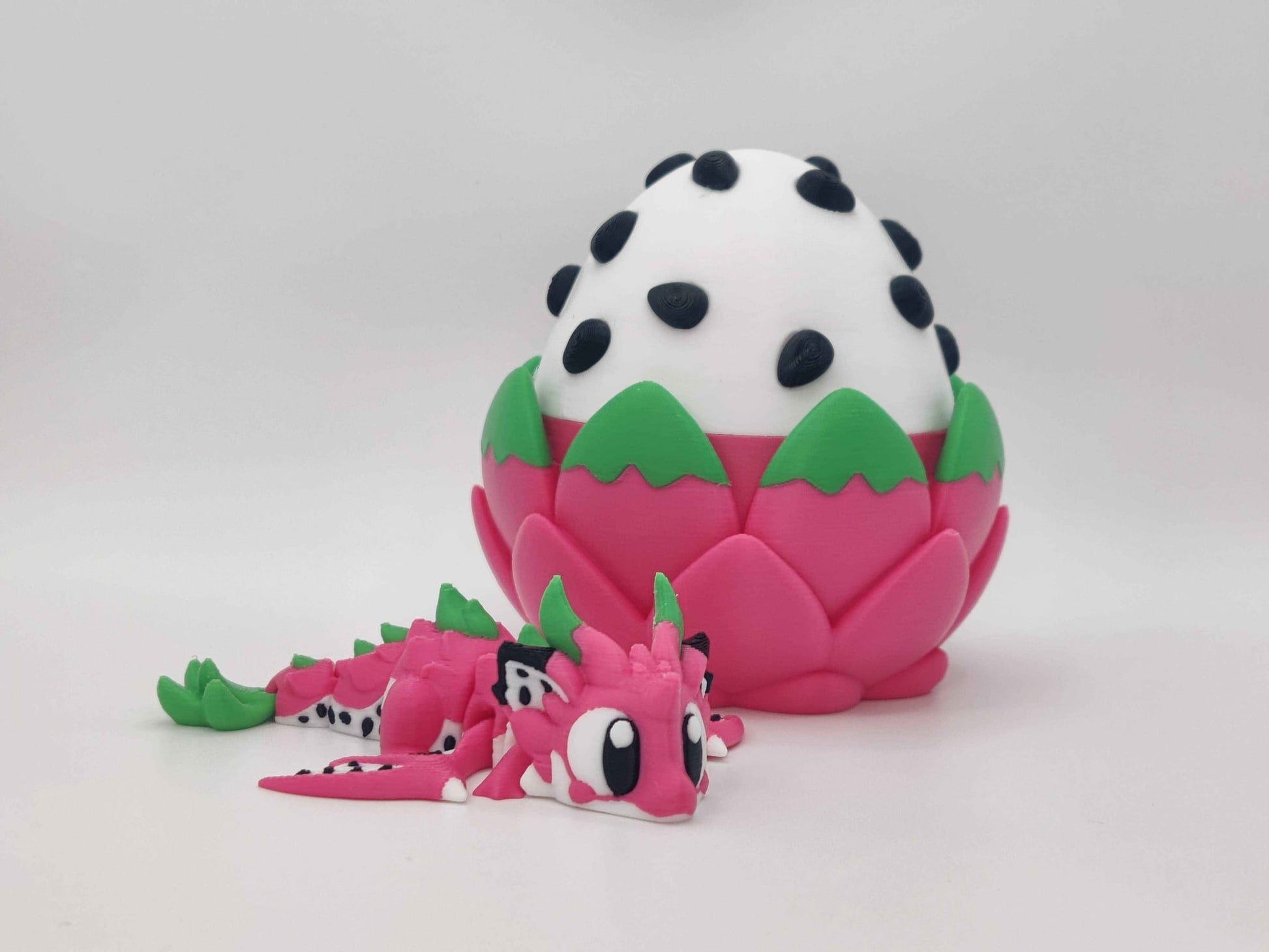 Dragonfruit Egg with Baby Dragon – 3D Printed Collectible Toy - ToyForge 3D