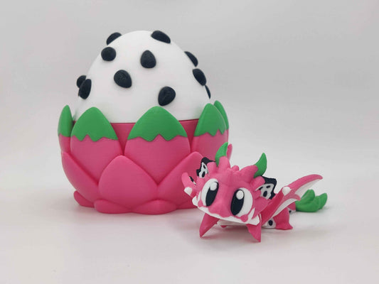 Dragonfruit Egg with Baby Dragon – 3D Printed Collectible Toy - ToyForge 3D