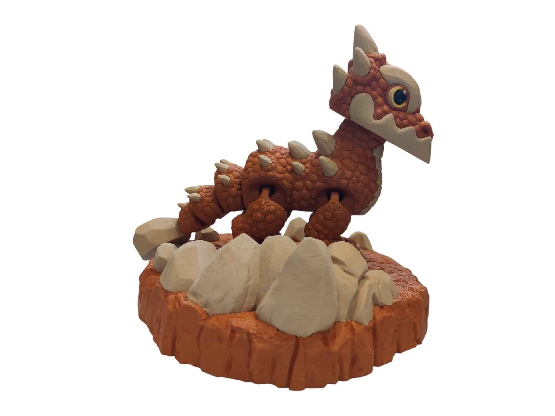 Earth Dragon - 3D Printed Articulating Decoration - ToyForge 3D