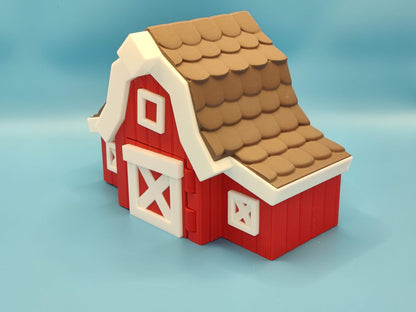 Farm Barn Playset with Animal Figures - ToyForge 3D