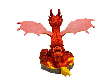 Fire Dragon - 3D Printed Articulating Decoration - ToyForge 3D