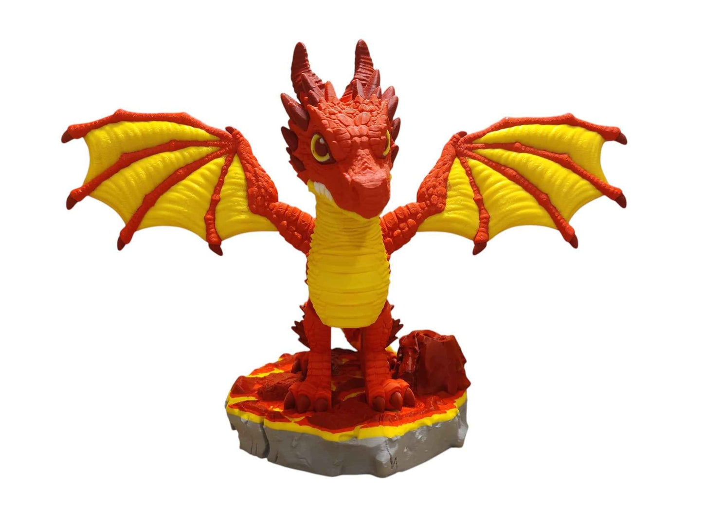 Fire Dragon - 3D Printed Articulating Decoration - ToyForge 3D