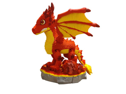 Fire Dragon - 3D Printed Articulating Decoration - ToyForge 3D