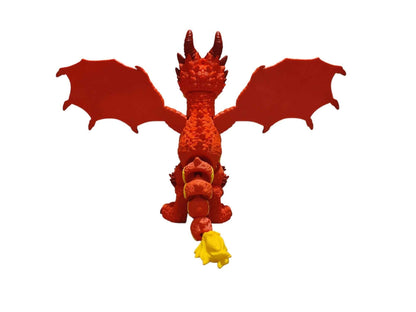 Fire Dragon - 3D Printed Articulating Decoration - ToyForge 3D
