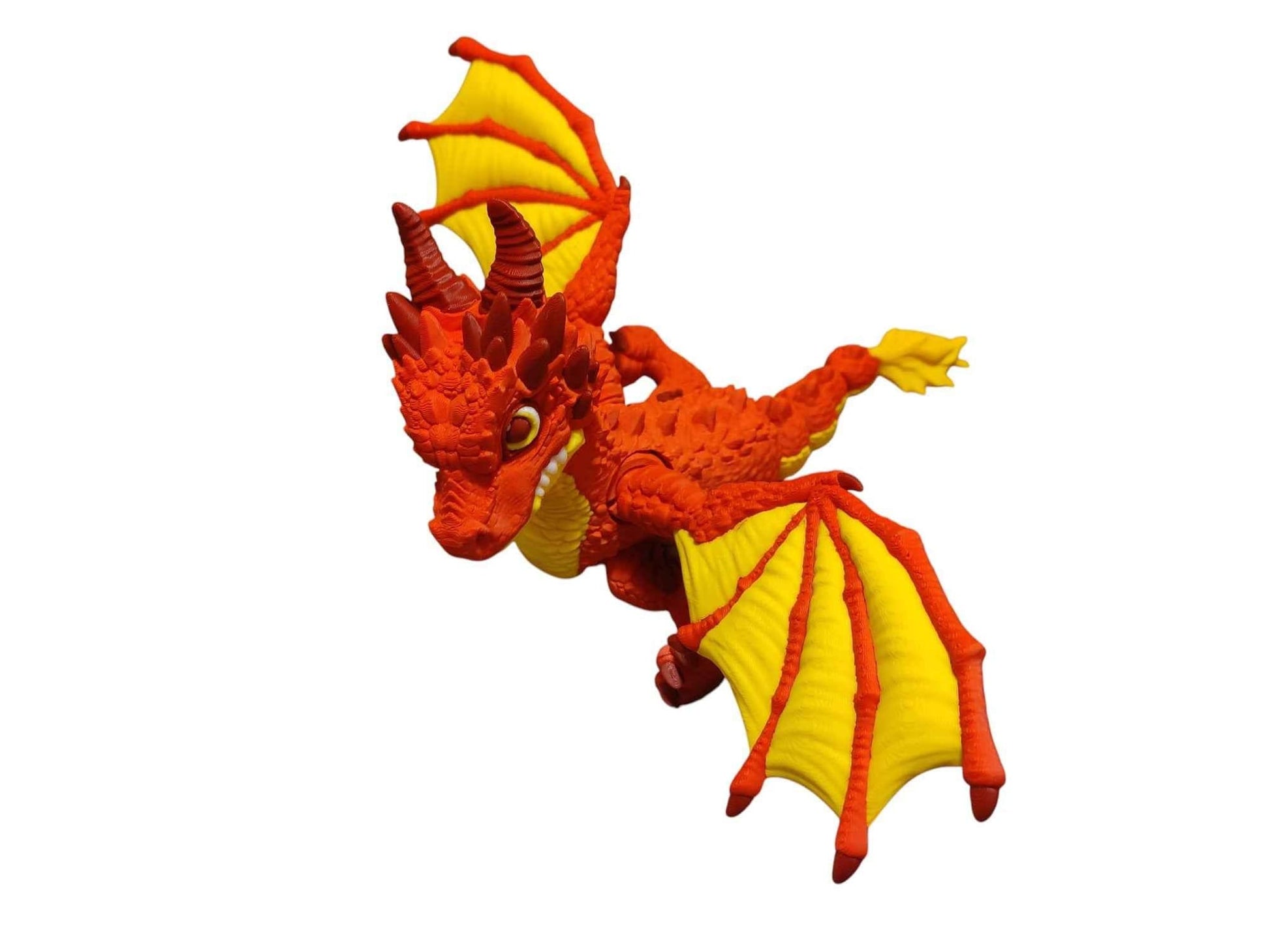 Fire Dragon - 3D Printed Articulating Decoration - ToyForge 3D