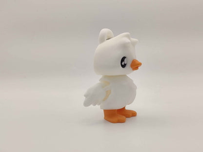 Goose Pixie Keychain – Adorable Articulated Bird Charm - ToyForge 3D