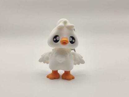 Goose Pixie Keychain – Adorable Articulated Bird Charm - ToyForge 3D