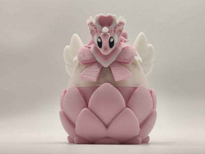 HeartSeeker Mini Dragon & Egg | Cute Flexi Dragon | Fantasy Dragon Gift | Valentine Dragon - ToyForge 3D