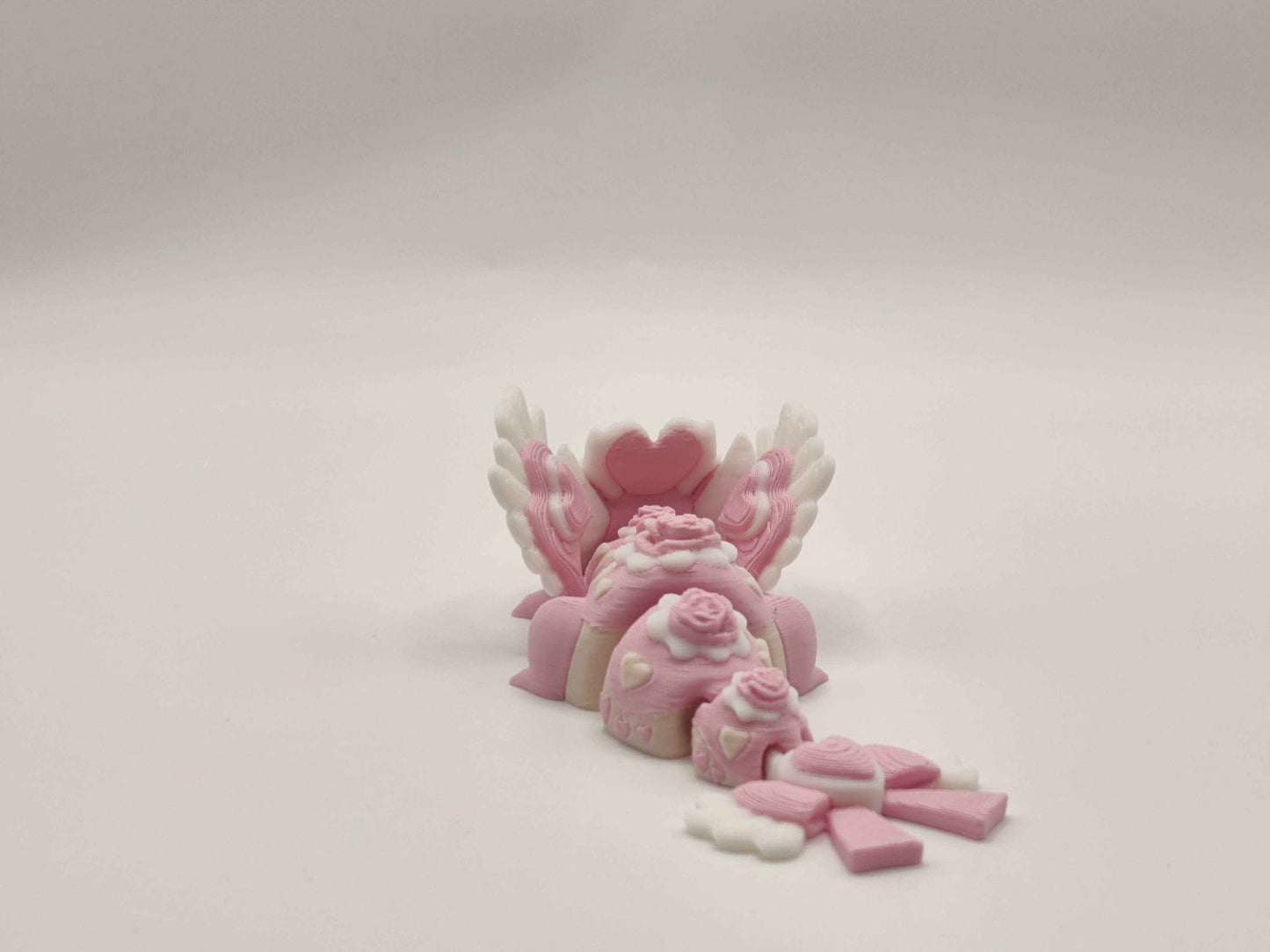 HeartSeeker Mini Dragon & Egg | Cute Flexi Dragon | Fantasy Dragon Gift | Valentine Dragon - ToyForge 3D