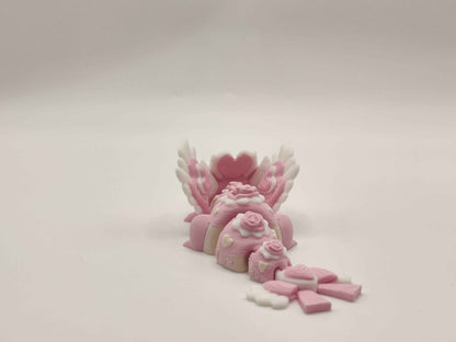 HeartSeeker Mini Dragon & Egg | Cute Flexi Dragon | Fantasy Dragon Gift | Valentine Dragon - ToyForge 3D