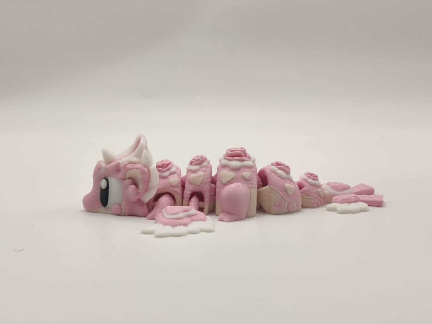 HeartSeeker Mini Dragon & Egg | Cute Flexi Dragon | Fantasy Dragon Gift | Valentine Dragon - ToyForge 3D