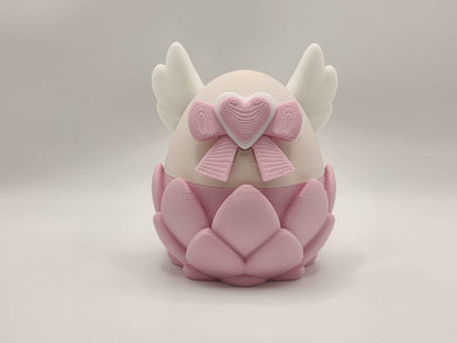 HeartSeeker Mini Dragon & Egg | Cute Flexi Dragon | Fantasy Dragon Gift | Valentine Dragon - ToyForge 3D