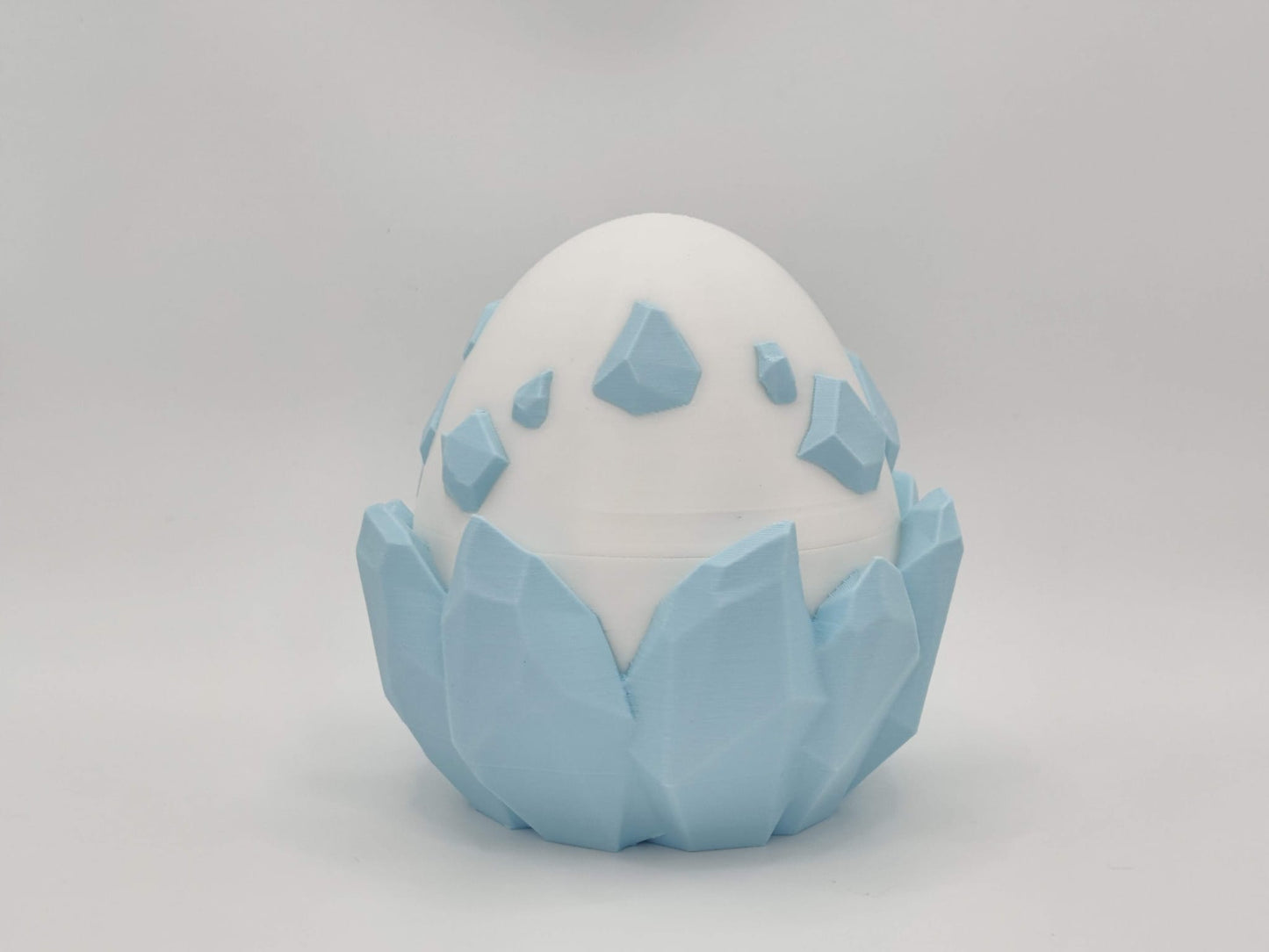Ice Crystal Dragon Egg – 3D Printed Collectible Toy - ToyForge 3D