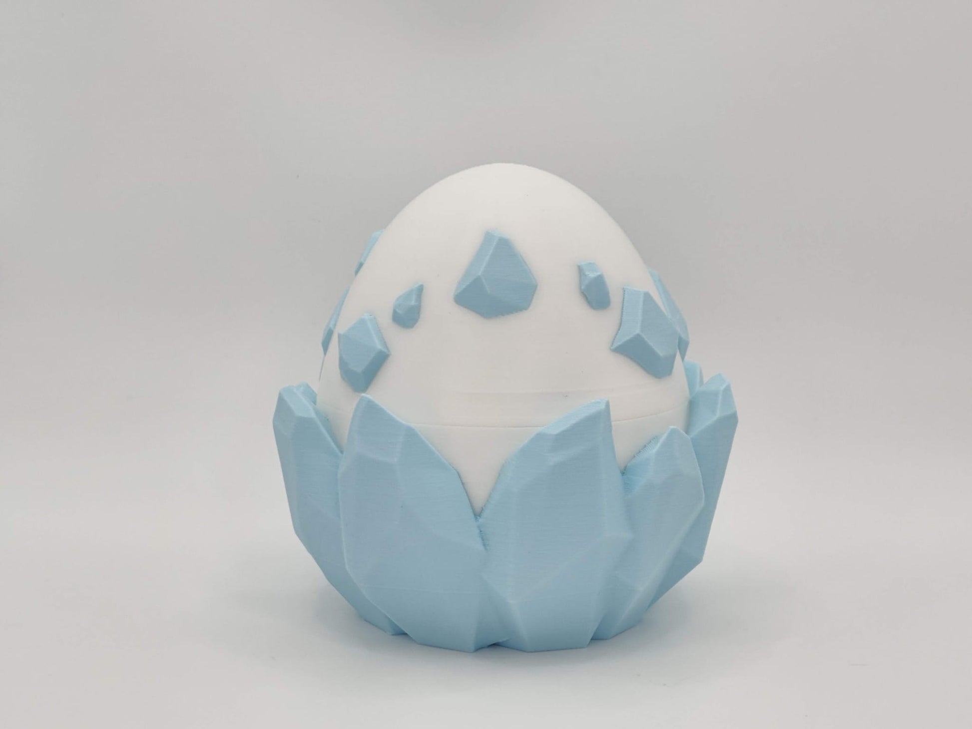 Ice Crystal Dragon Egg – 3D Printed Collectible Toy - ToyForge 3D