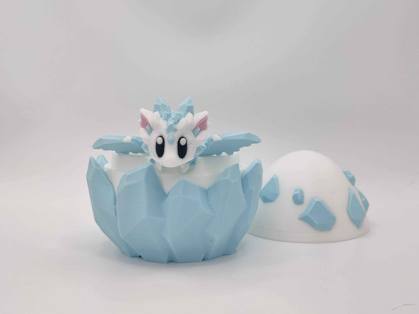 Ice Crystal Dragon Egg – 3D Printed Collectible Toy - ToyForge 3D