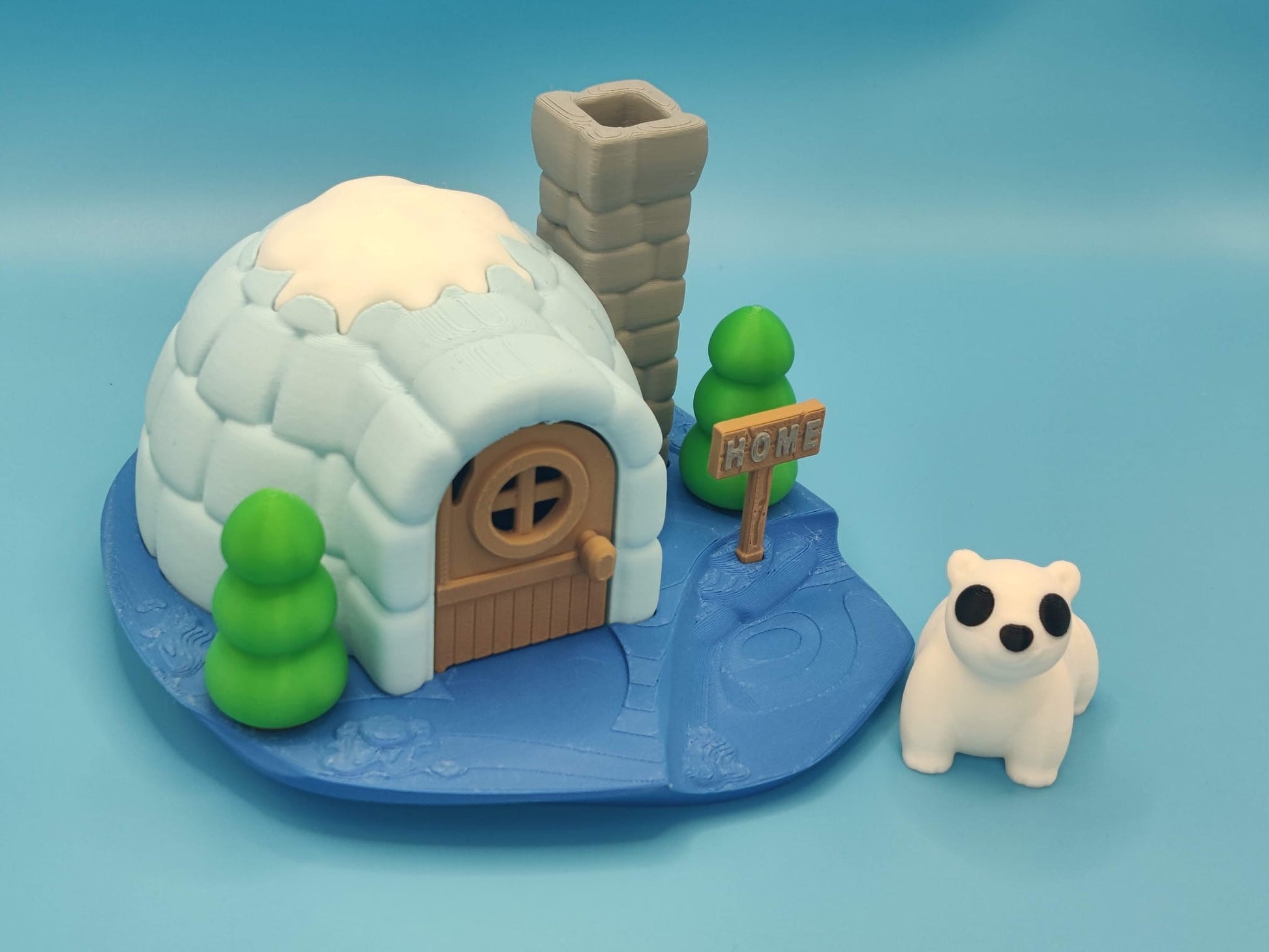 Igloo Playset with Polar Bear - ToyForge 3D