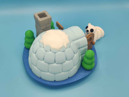 Igloo Playset with Polar Bear - ToyForge 3D