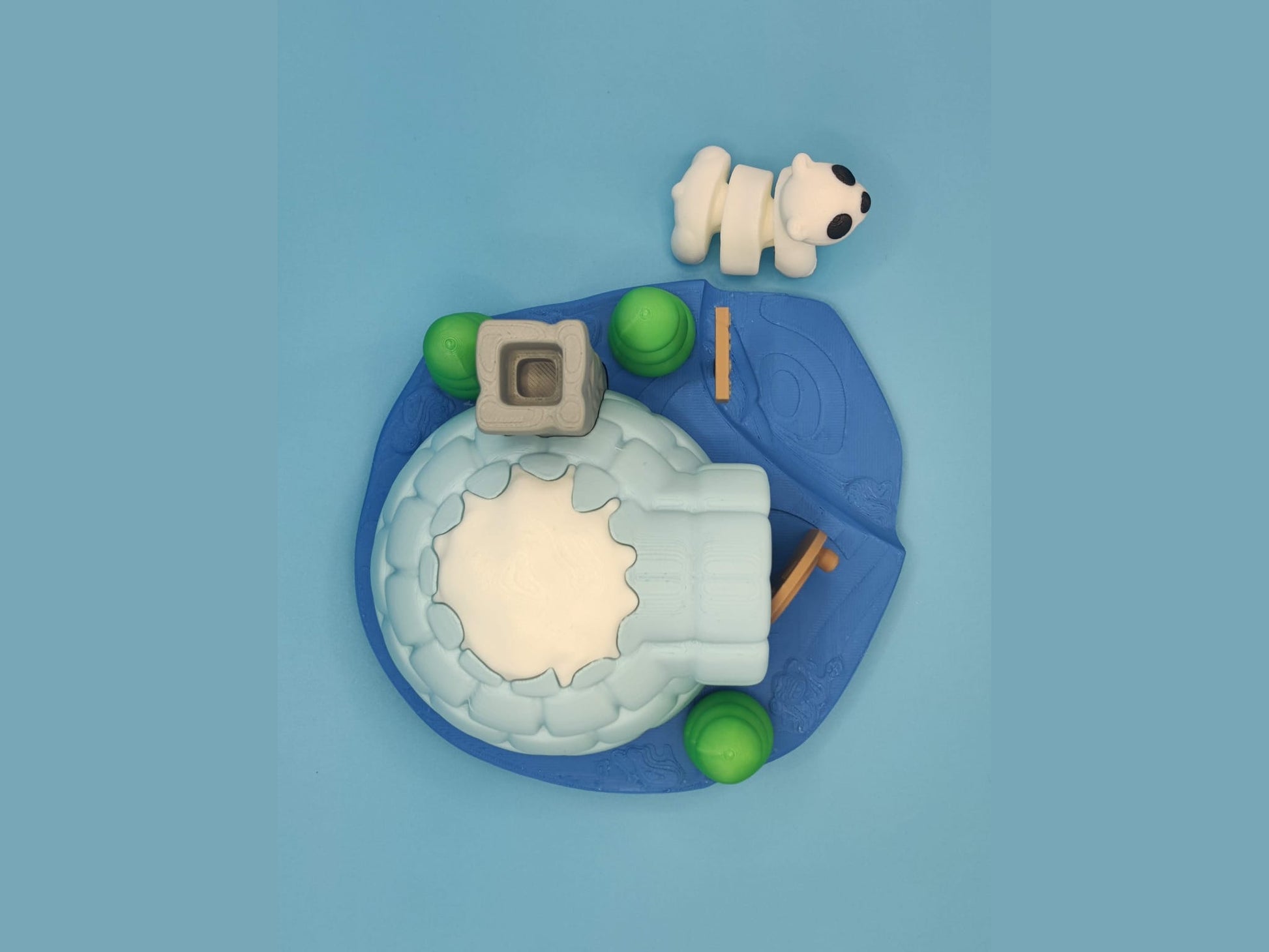 Igloo Playset with Polar Bear - ToyForge 3D