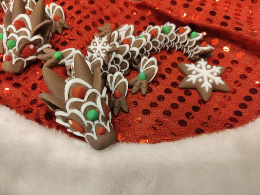 Gingerbread Cookie Baby Dragon – 3D Printed Articulating Fidget Toy