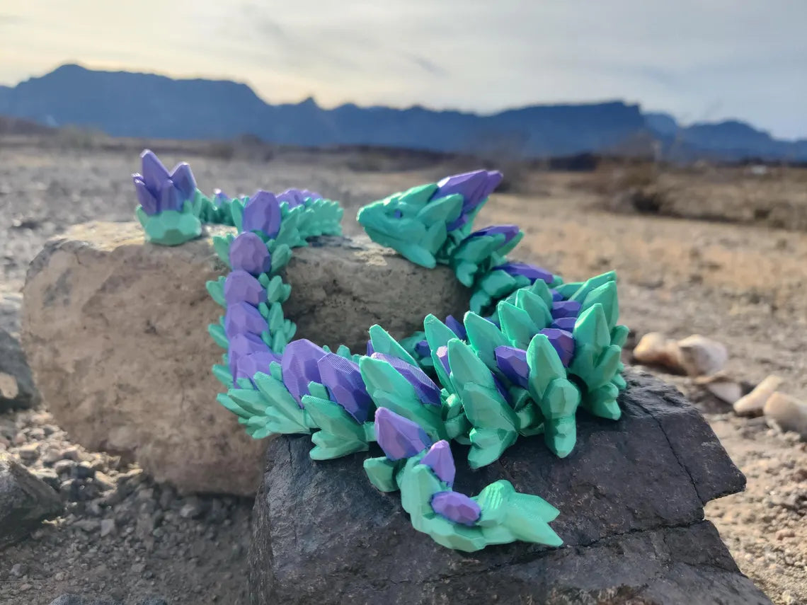 3D Printed Crystal Gem Dragon – Articulating Fidget Toy