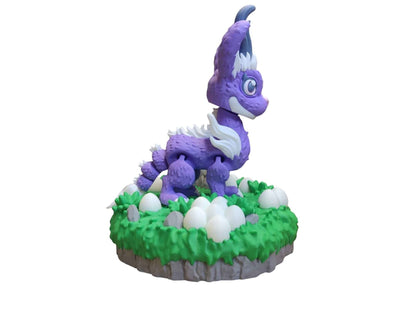 Jackalope Dragon - 3D Printed Articulating Decoration - ToyForge 3D