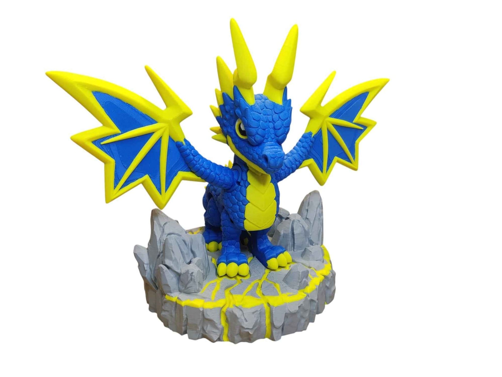 Lightning Dragon - 3D Printed Articulating Decoration - ToyForge 3D