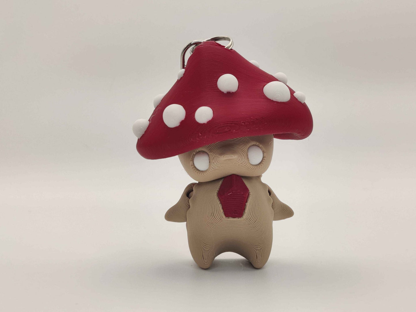 Mushroom Pixie Keychain – Adorable Articulated Forest Charm - ToyForge 3D