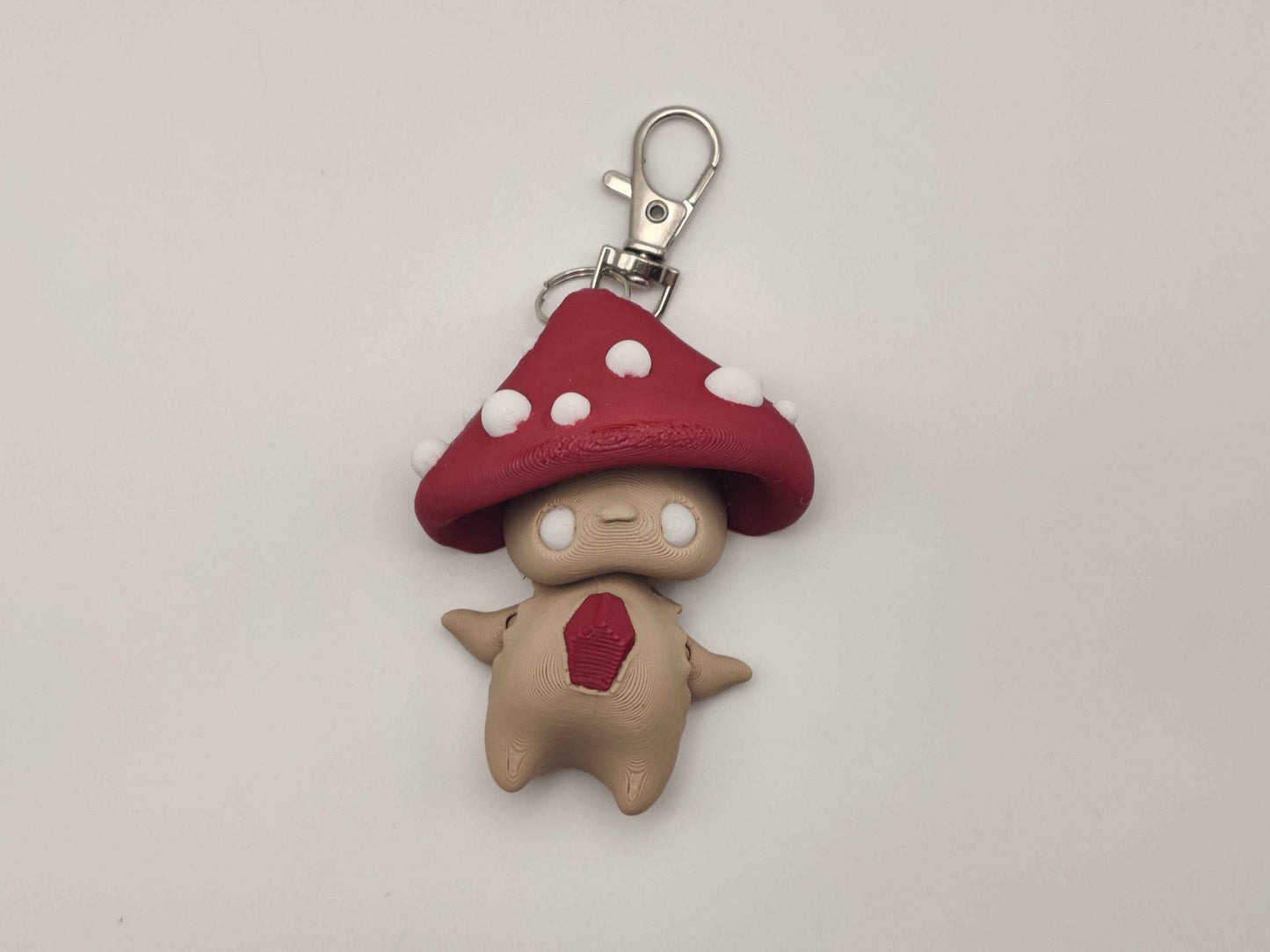 Mushroom Pixie Keychain – Adorable Articulated Forest Charm - ToyForge 3D