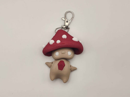 Mushroom Pixie Keychain – Adorable Articulated Forest Charm - ToyForge 3D