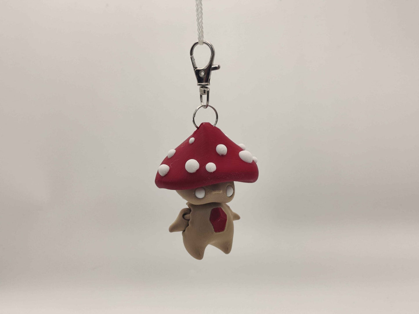 Mushroom Pixie Keychain – Adorable Articulated Forest Charm - ToyForge 3D