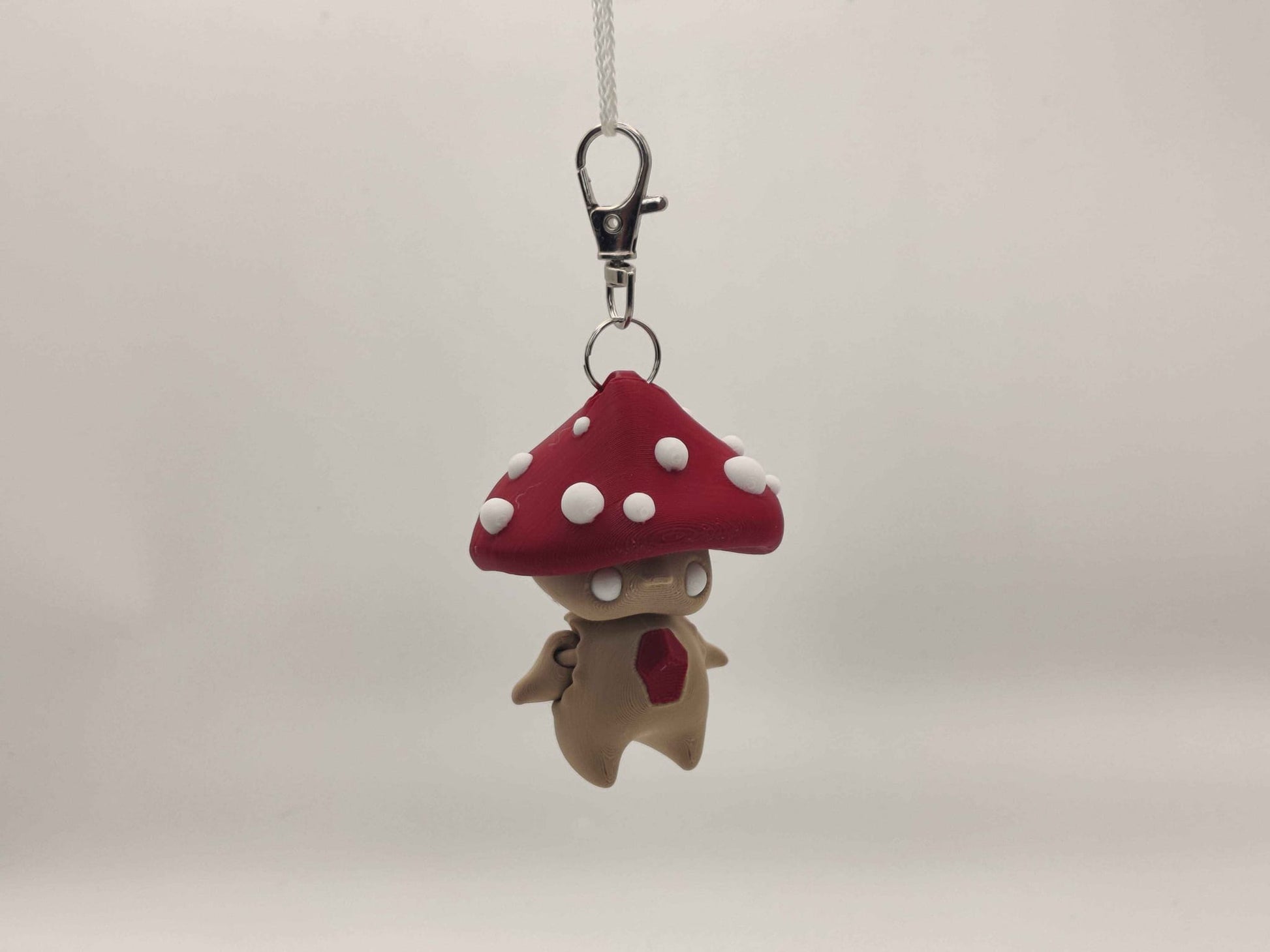 Mushroom Pixie Keychain – Adorable Articulated Forest Charm - ToyForge 3D