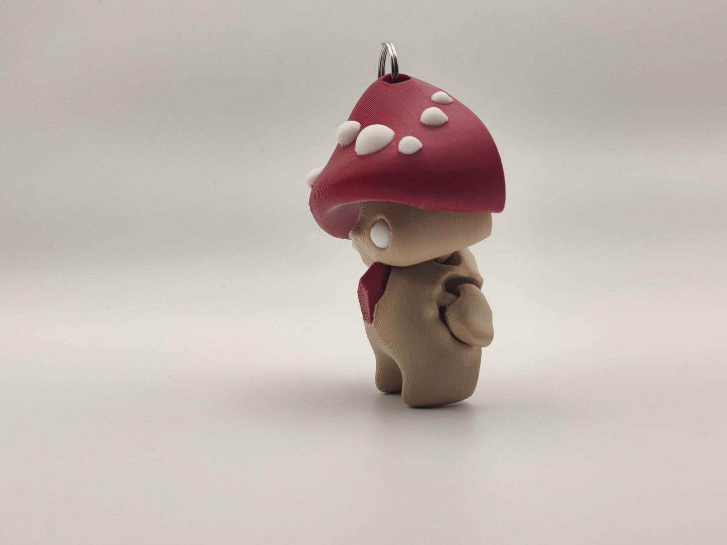 Mushroom Pixie Keychain – Adorable Articulated Forest Charm - ToyForge 3D