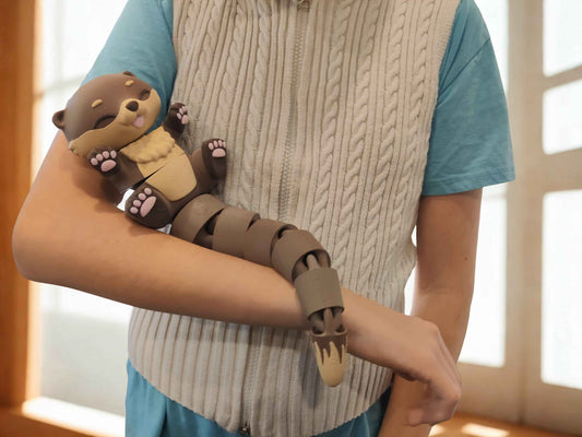 Otter Cuddler - 3D Printed Articulated Fidget - ToyForge 3D