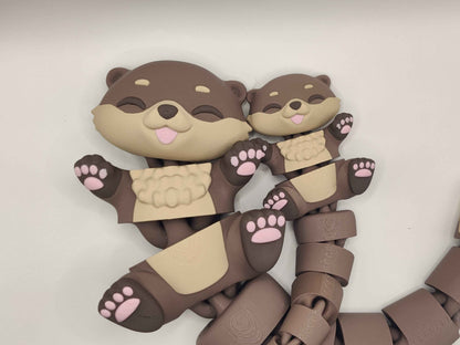 Otter Cuddler - 3D Printed Articulated Fidget - ToyForge 3D