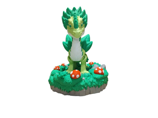 Plant Dragon - 3D Printed Articulating Decoration - ToyForge 3D
