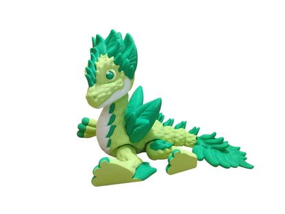 Plant Dragon - 3D Printed Articulating Decoration - ToyForge 3D