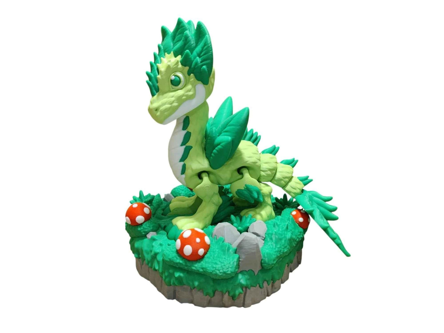 Plant Dragon - 3D Printed Articulating Decoration - ToyForge 3D