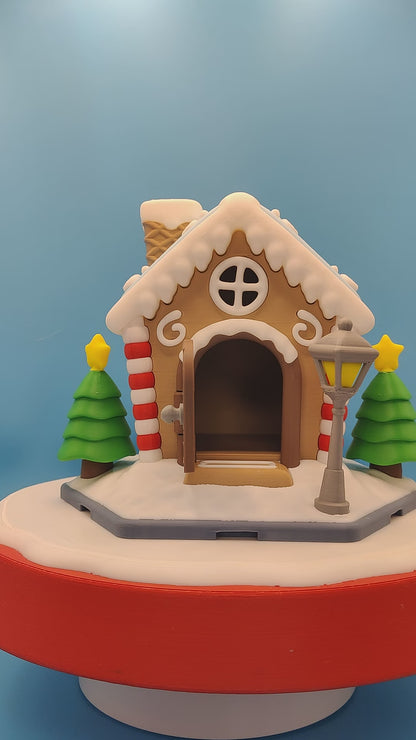 3D Printed Gingerbread House Holiday Decor Set