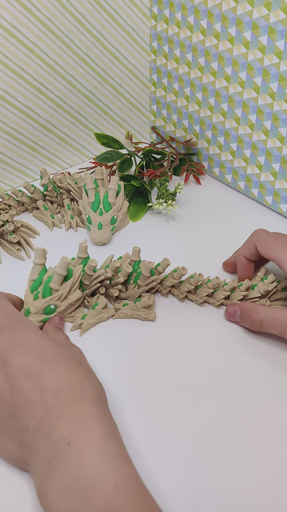 Baby Bamboo Dragon – 3D Printed Articulating Fidget Toy