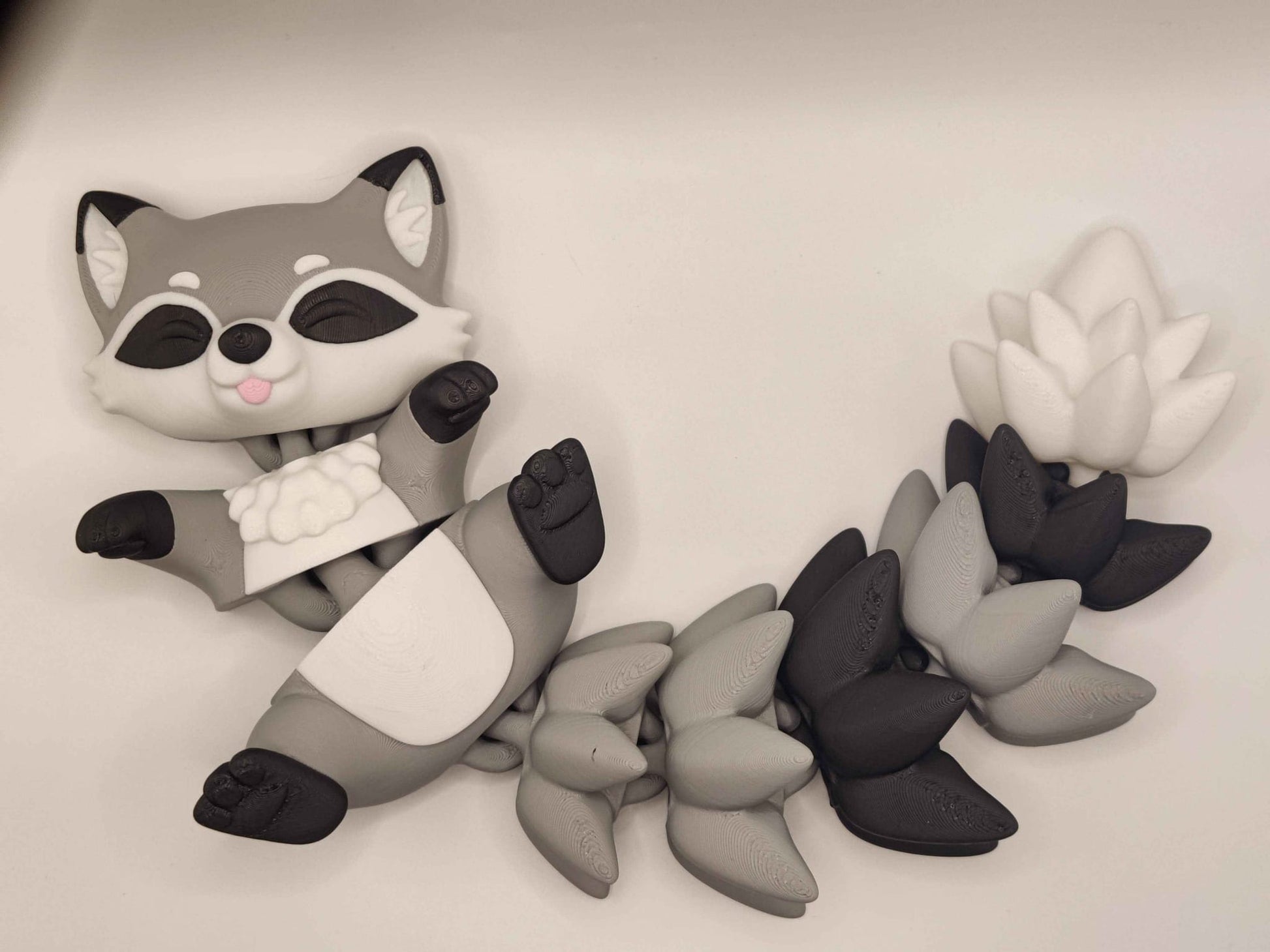 Racoon Cuddler - 3D Printed Articulated Fidget - ToyForge 3D