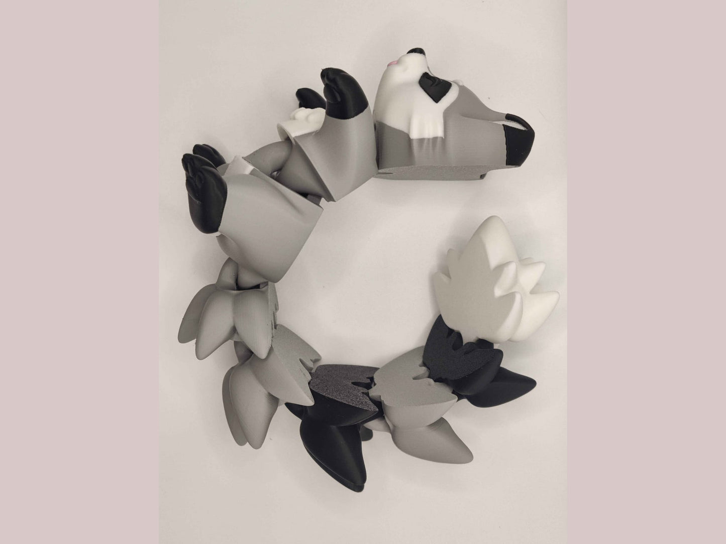 Racoon Cuddler - 3D Printed Articulated Fidget - ToyForge 3D