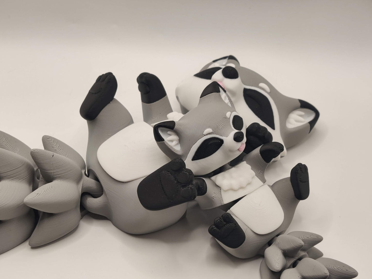 Racoon Cuddler - 3D Printed Articulated Fidget - ToyForge 3D