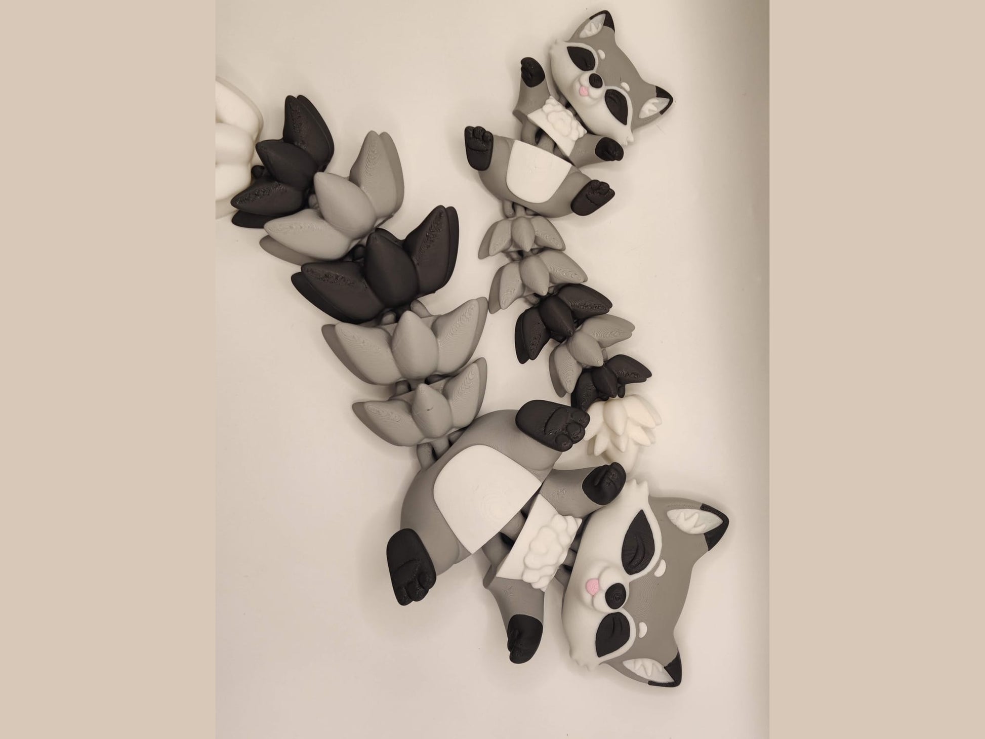 Racoon Cuddler - 3D Printed Articulated Fidget - ToyForge 3D