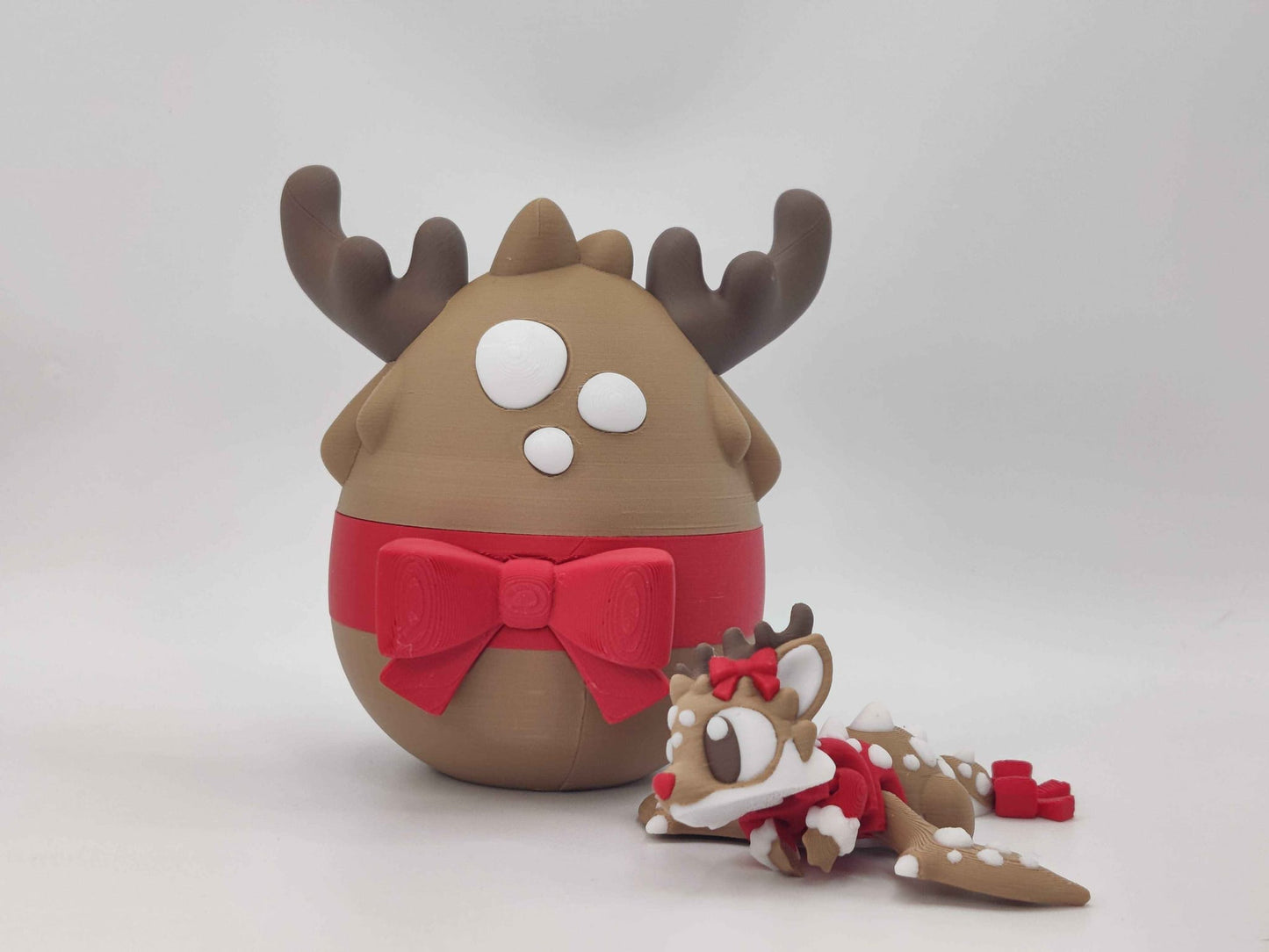 Reindeer Dragon Egg – Festive Collectible Surprise Toy - ToyForge 3D