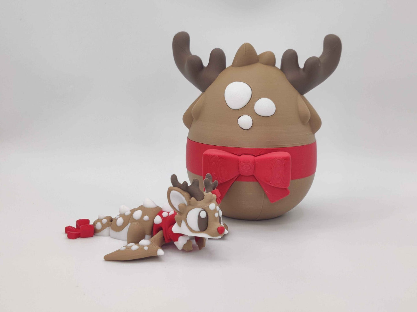 Reindeer Dragon Egg – Festive Collectible Surprise Toy - ToyForge 3D