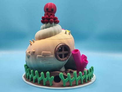 Seashell House Ocean Playset with Octopus - ToyForge 3D