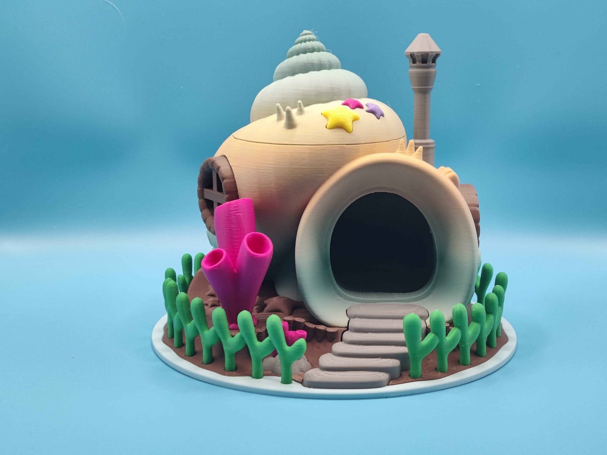 Seashell House Ocean Playset with Octopus - ToyForge 3D
